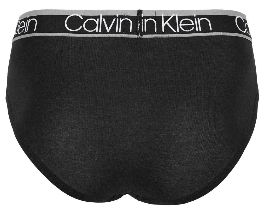 Calvin Klein Mens Variety Stretch Waistband Cotton Hip Briefs 3-Pack - Black
