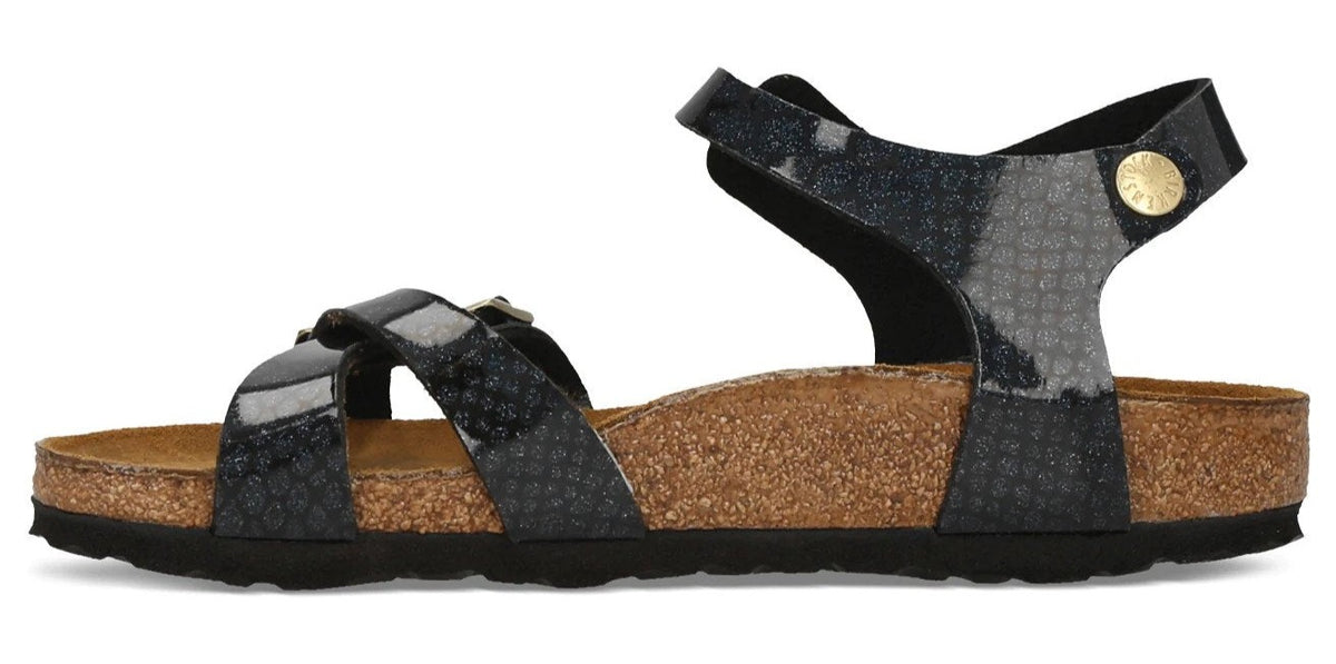 Birkenstock Women's Kumba Narrow Fit Sandals - Magic Snake Black Silver