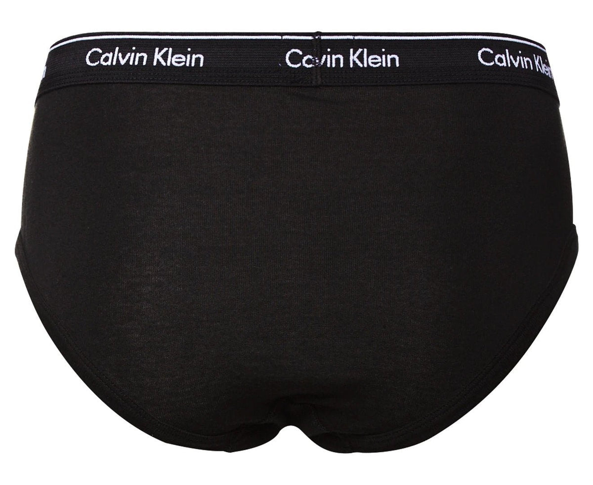 Calvin Klein Mens Classic Cotton Low Rise Hip Brief 4-Pack - Black