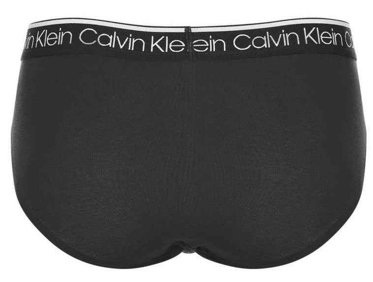 Calvin Klein Mens Cotton Stretch Hip Briefs 3-Pack - Black