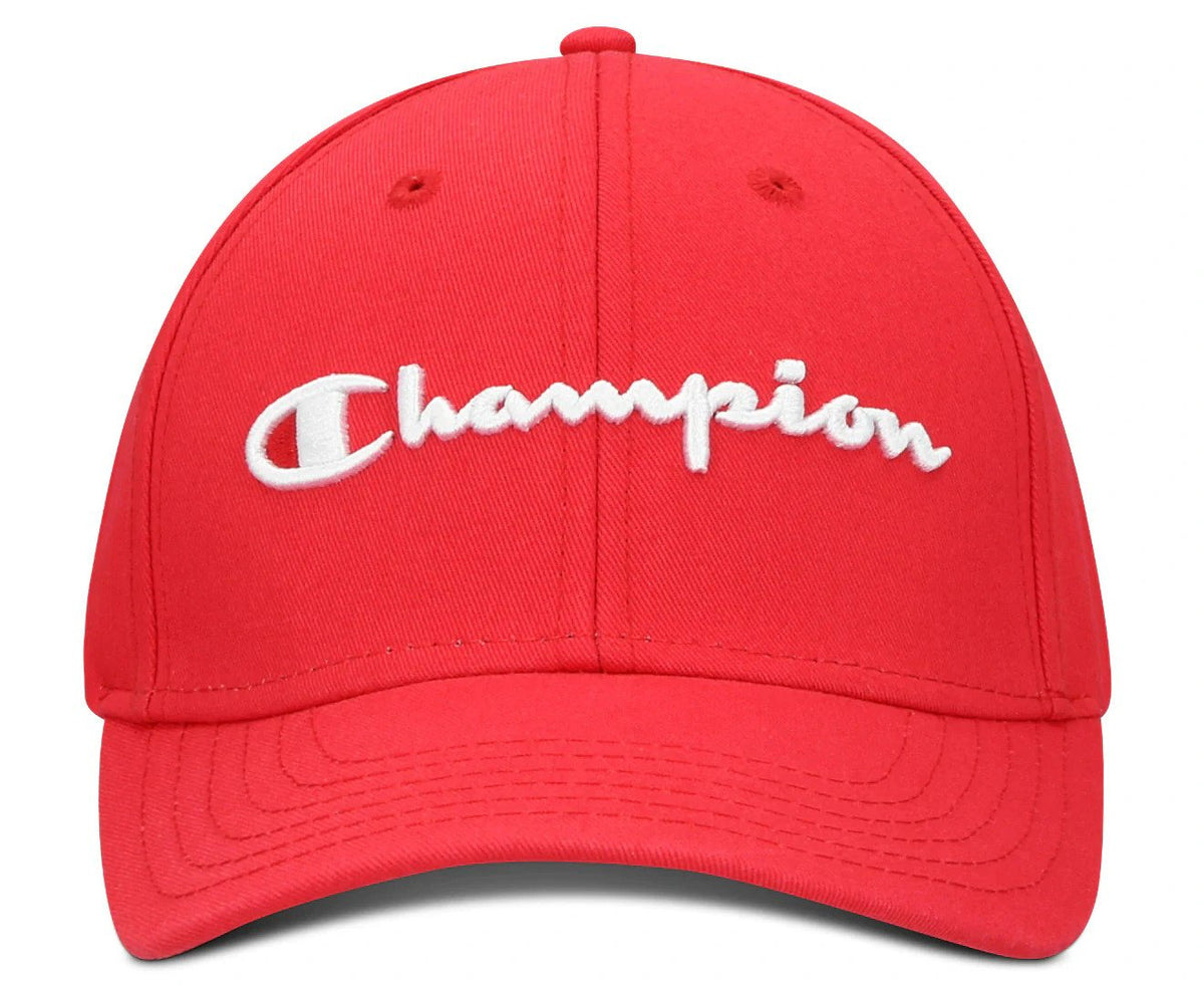 Champion Script Cap - Red Scarlet