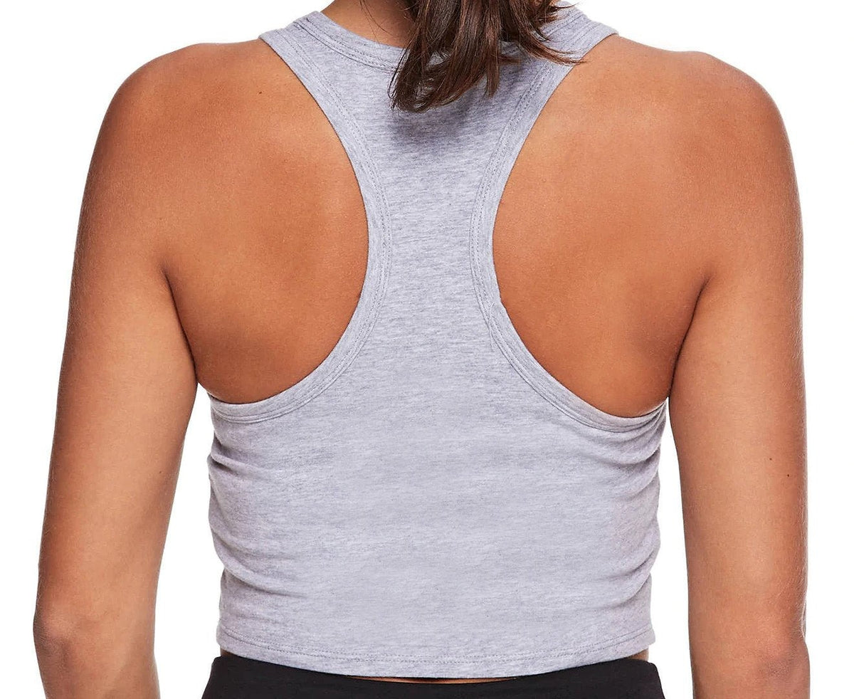 Calvin Klein Performance Women's Logo Fitted Racerback Crop Top - Grey