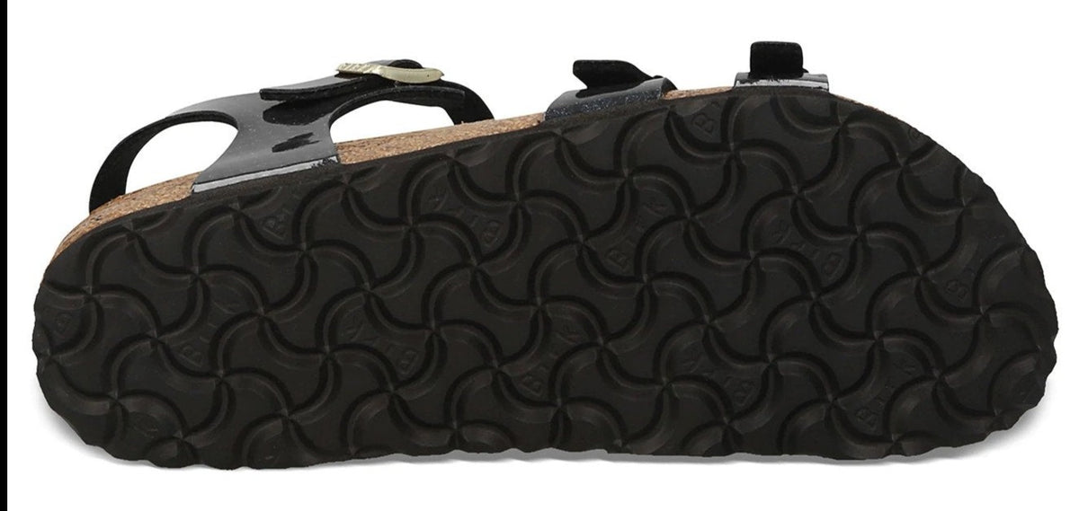Birkenstock Women's Kumba Narrow Fit Sandals - Magic Snake Black Silver
