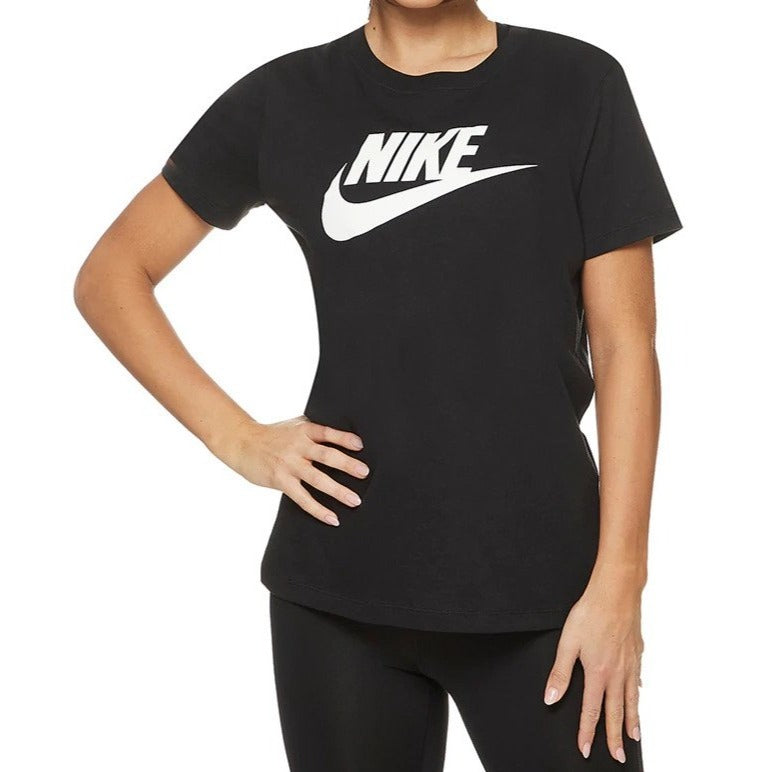 Nike Sportswear Women's Essential Icon Futura Tee / T-Shirt / Tshirt - Black