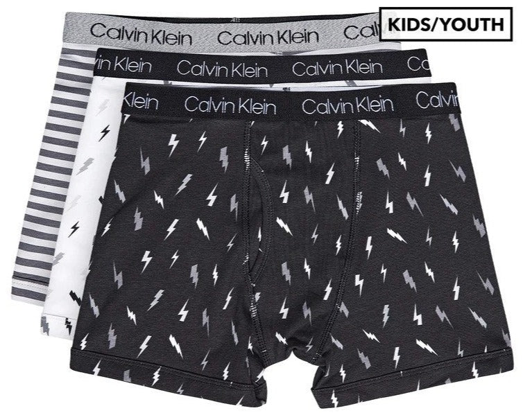 Calvin Klein Boys' Cotton Stretch Boxer Briefs 4-Pack - Lightning