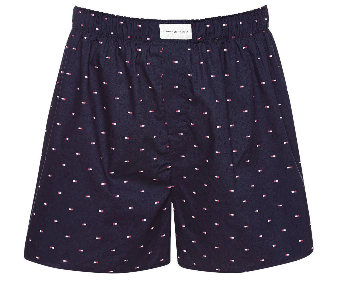 Tommy Hilfiger Men's Cotton Classics Woven Boxers 3-Pack - Navy/Red/White