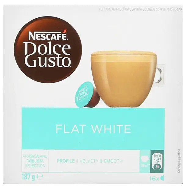 3 x 16pk Nescafé Dolce Gusto Flat White Coffee Capsules