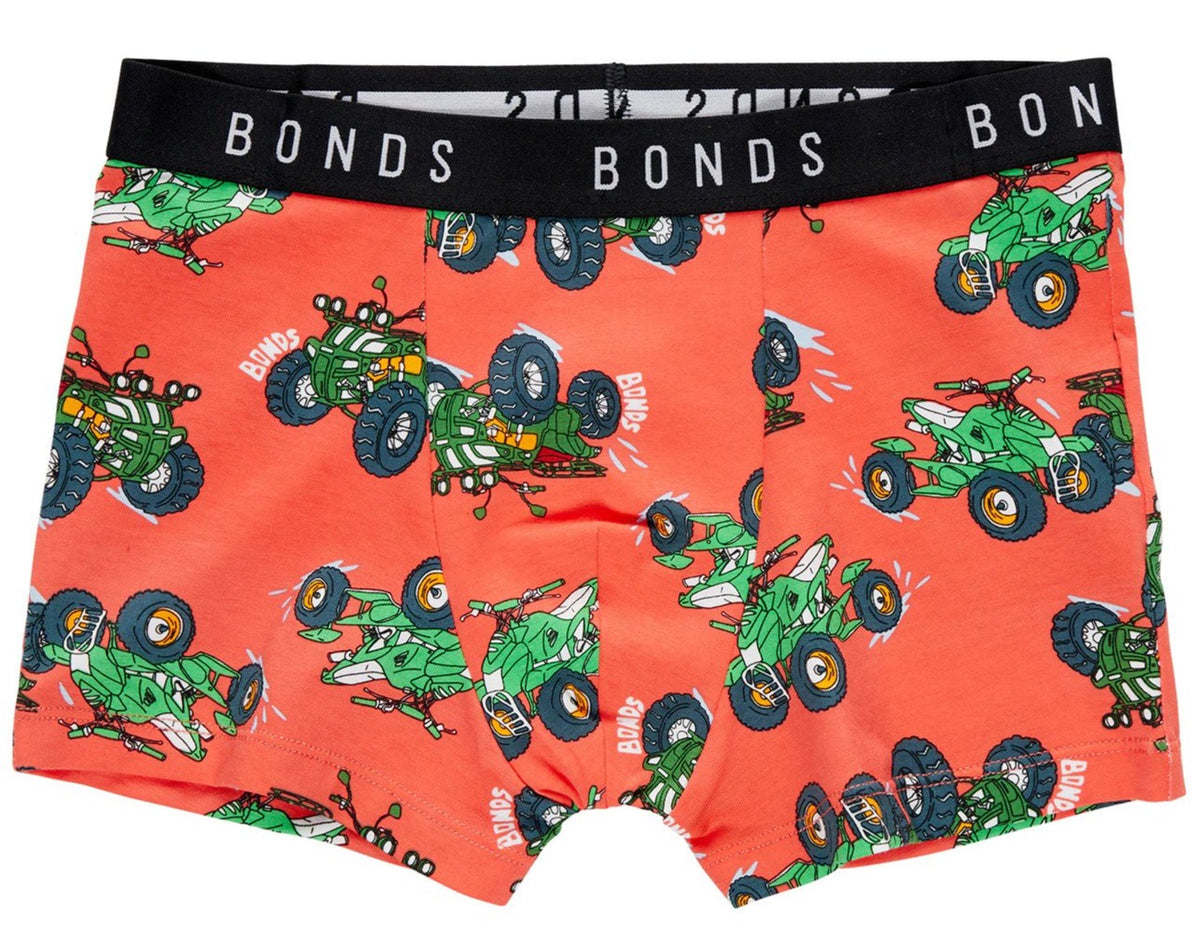 Bonds Boys' Hipster Trunks 2-Pack - Green/Orange Multi