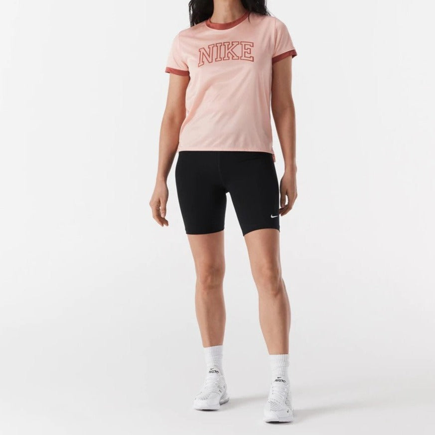 Nike Women's Dri-FIT Swoosh Run Short Sleeve Tee / T-Shirt / Tshirt - Rust/Canyon
