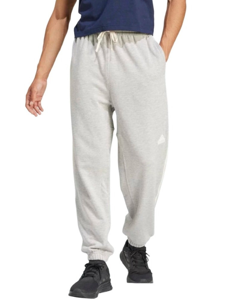 Adidas Mens Sportswear Lounge French Terry Colored Mélange Pants - Grey