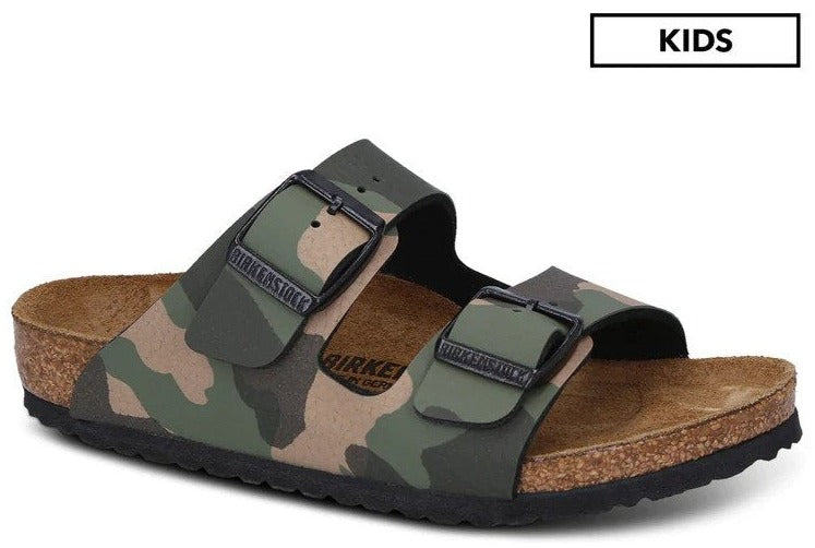 Birkenstock Kids' Arizona Narrow Fit Sandals - Desert Soil Khaki