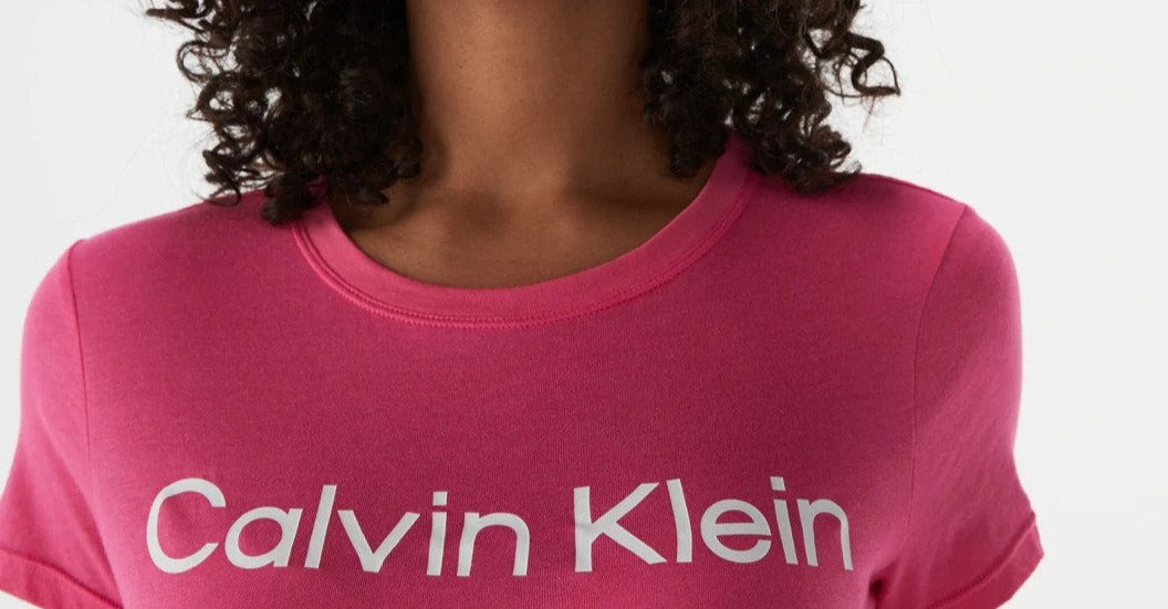 Calvin Klein Performance Women's Logo Short Sleeve Crewneck Tee / T-Shirt / Tshirt - Hot Magenta