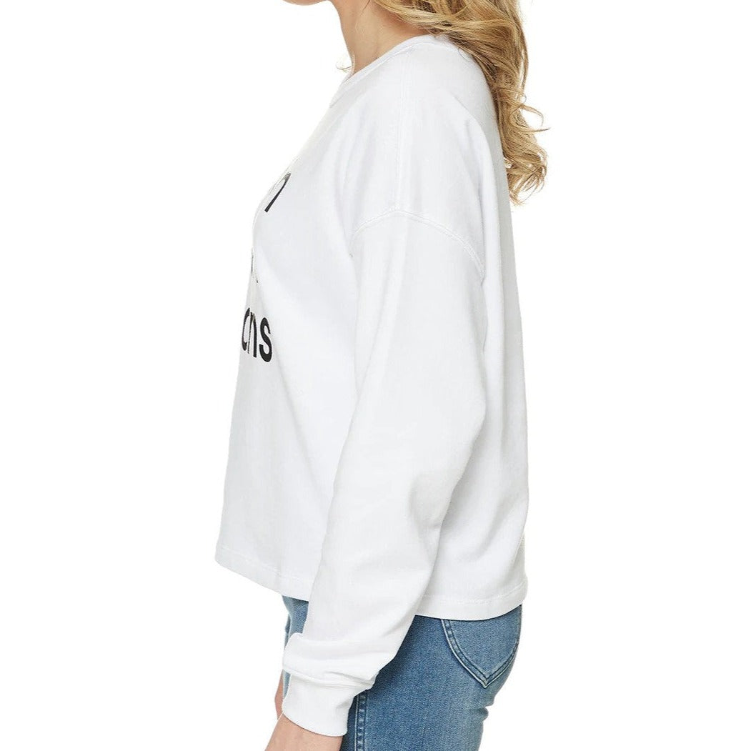 Calvin Klein Jeans Women's Master Jeans Pullover Jumper - White