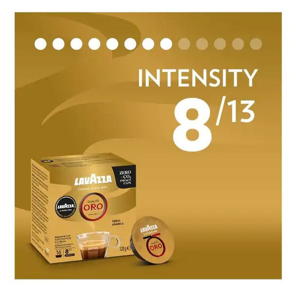 Lavazza A Modo Mio Qualita Oro Coffee Capsules 8 x 12 Pack 96 Pods Intensity 12