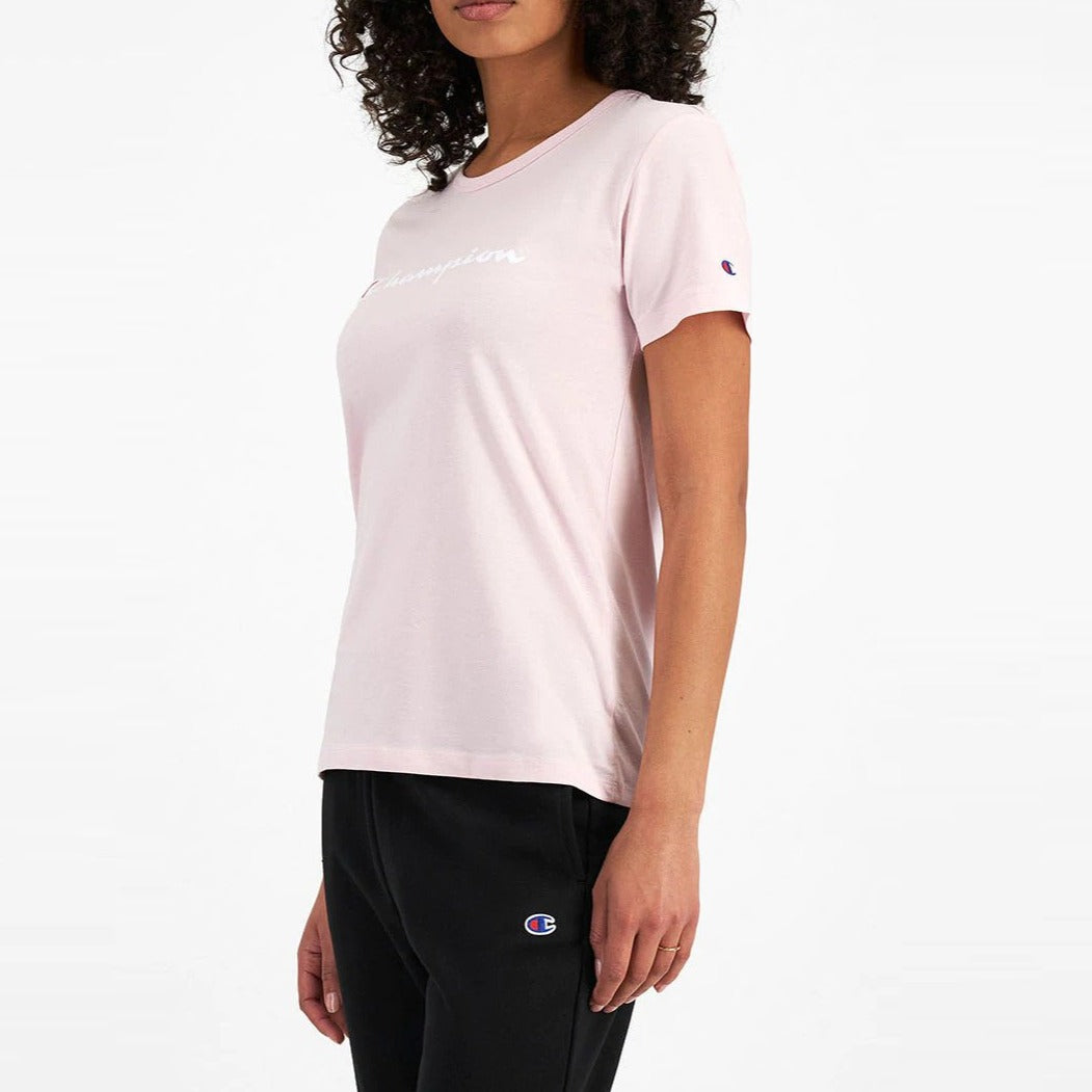 Champion Women's Script Tee / T-Shirt / Tshirt - Pink Moon