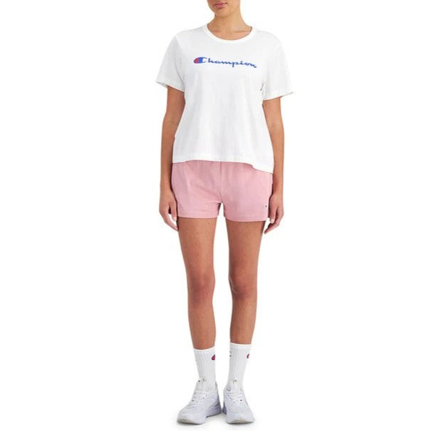 Champion Women's Jersey Hi Waist Shorts - Peculiar Pink