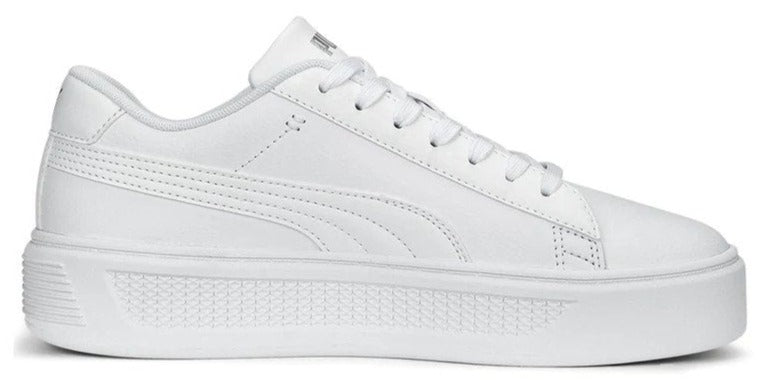 Puma Women's Smash Platform V3 Sneakers - White/Silver