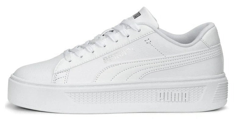 Puma Women's Smash Platform V3 Sneakers - White/Silver