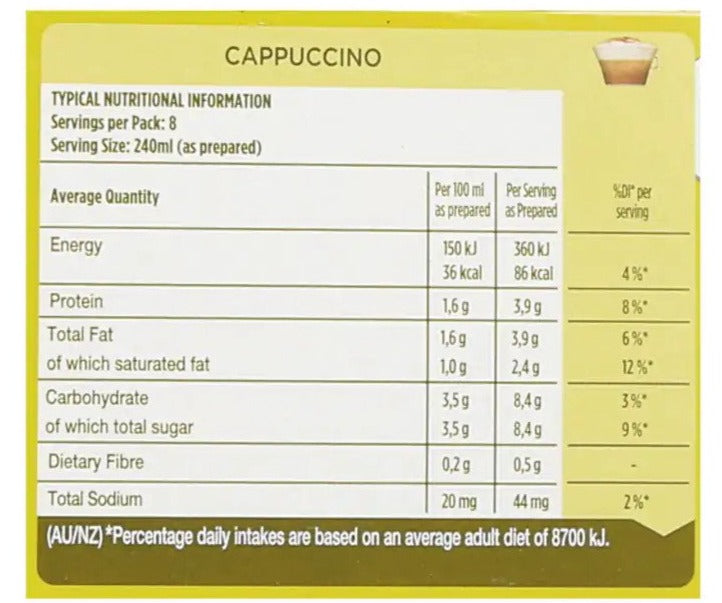 3 x 16pk Nescafé Dolce Gusto Cappuccino Coffee Capsules