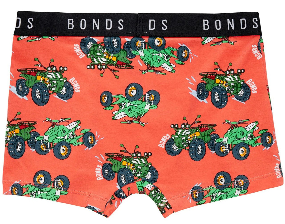 Bonds Boys' Hipster Trunks 2-Pack - Green/Orange Multi