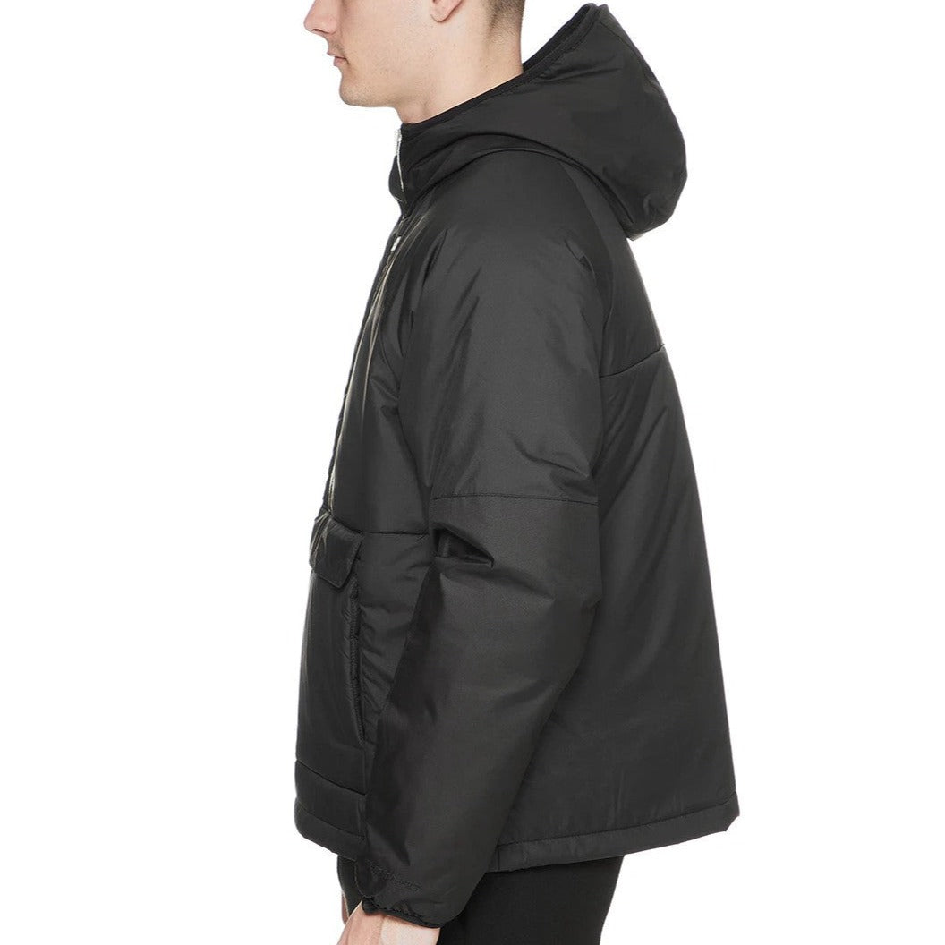 Nike Men's Therma-FIT Legacy Half-Zip Hooded Anorak - Black/Sail