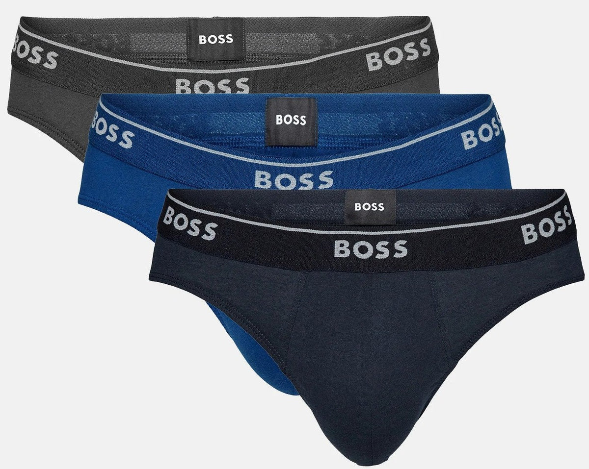 Hugo Boss Men's Classic Briefs 3-Pack - Navy/Blue/Dark Grey