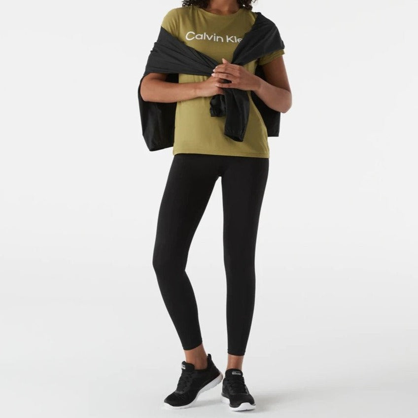 Calvin Klein Performance Women's Logo Short Sleeve Crewneck Tee / T-Shirt / Tshirt - Crocodile