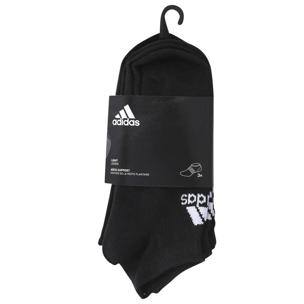 Adidas Unisex Light Low-Cut Socks 3-Pack - Black