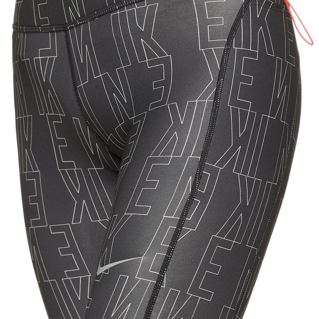 Nike Women's Dri-FIT Run Division Epic Fast Tights / Leggings - Black/Bright Crimson