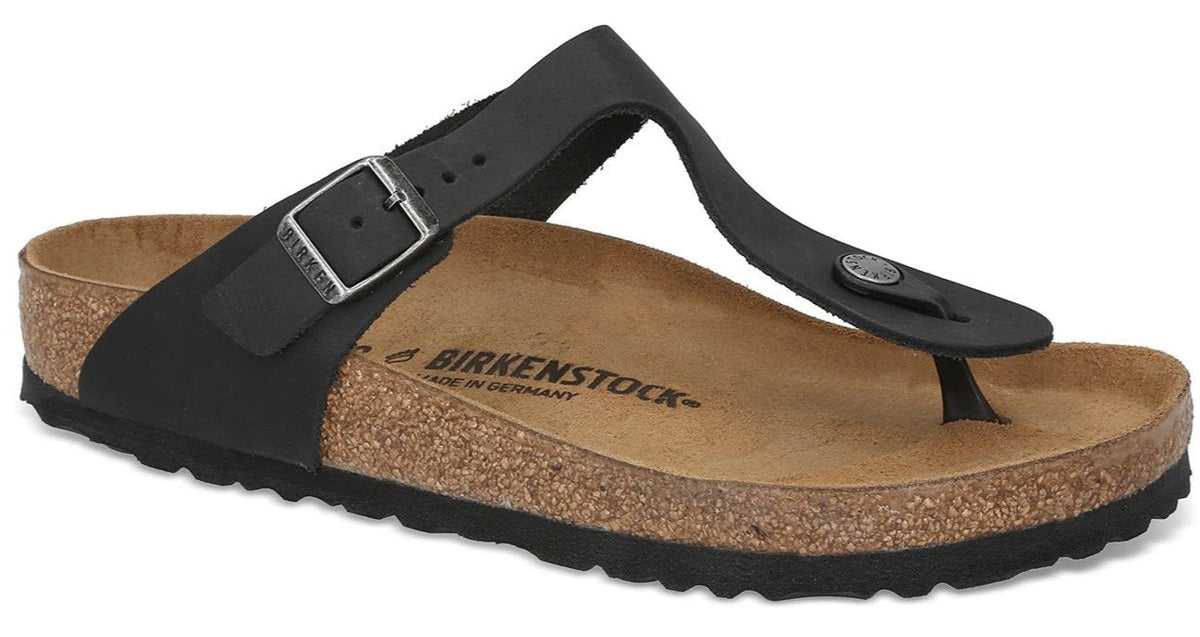 Birkenstock Unisex Gizeh Regular Fit Sandals - Black