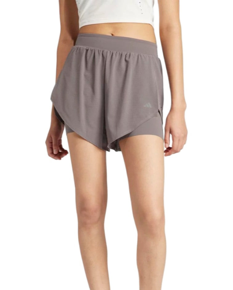 Adidas Womens Designed for Training HEAT.RDY HIIT 2-in-1 Shorts - Charcoal