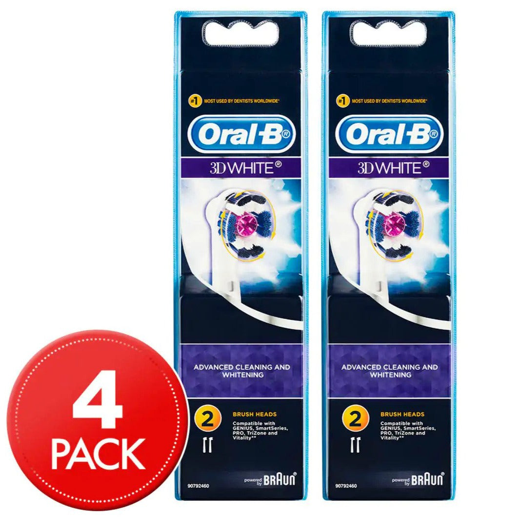 2 x Oral-B 3D White Brush Head Refills 2pk