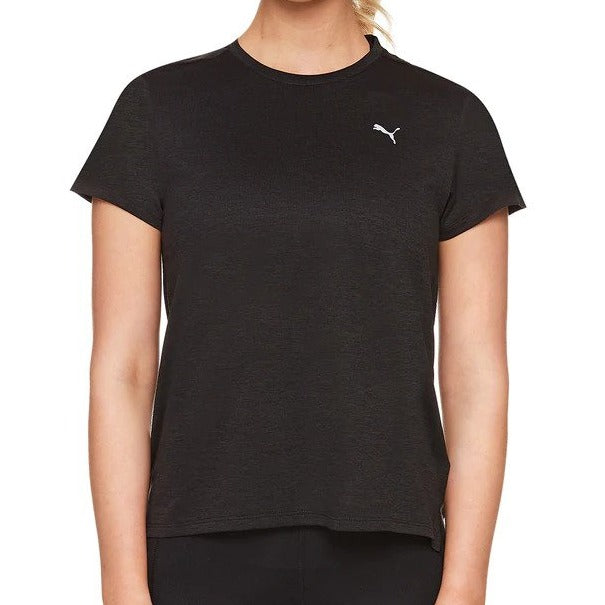 Puma Women's Favorite Heather Running Tee / T-Shirt / Tshirt - Puma Black Heather