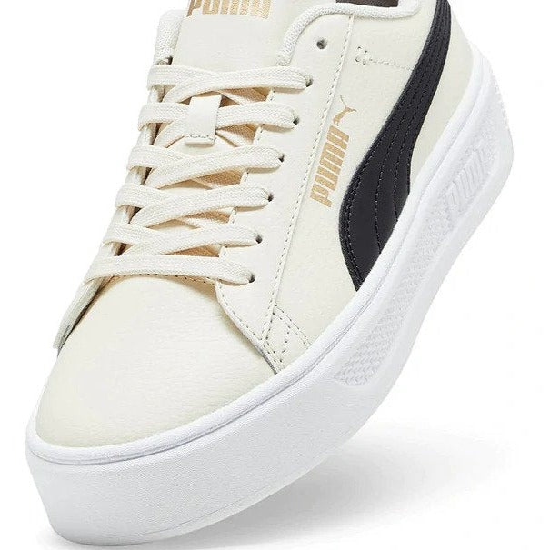 Puma Women's Smash Platform V3 Sneakers - Snow/Black/White/Gold