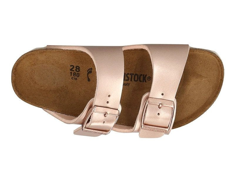 Birkenstock Girls' Arizona Narrow Fit Sandals - Electric Metallic Copper