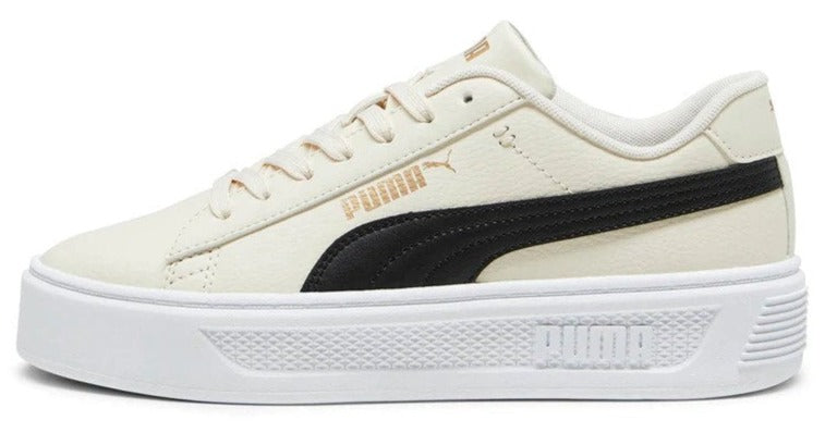 Puma Women's Smash Platform V3 Sneakers - Snow/Black/White/Gold