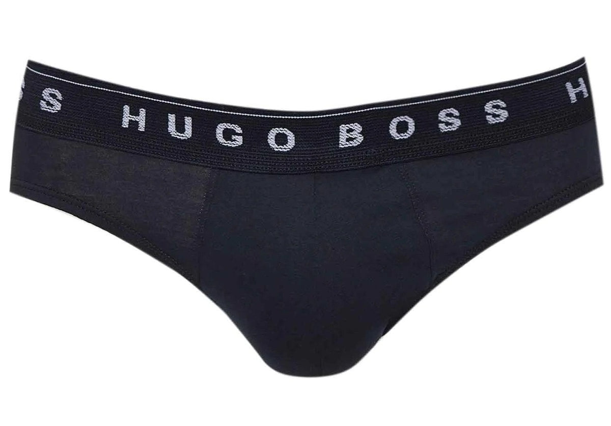 Hugo Boss Men's Pure Cotton Mini Briefs 3-Pack - Charcoal/Blue/Navy