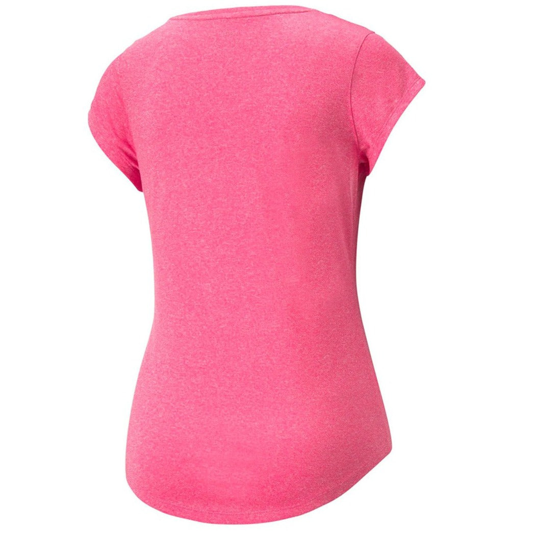 Puma Women's Train Favourite Heather Cat Tee / T-Shirt / Tshirt - Sunset Pink