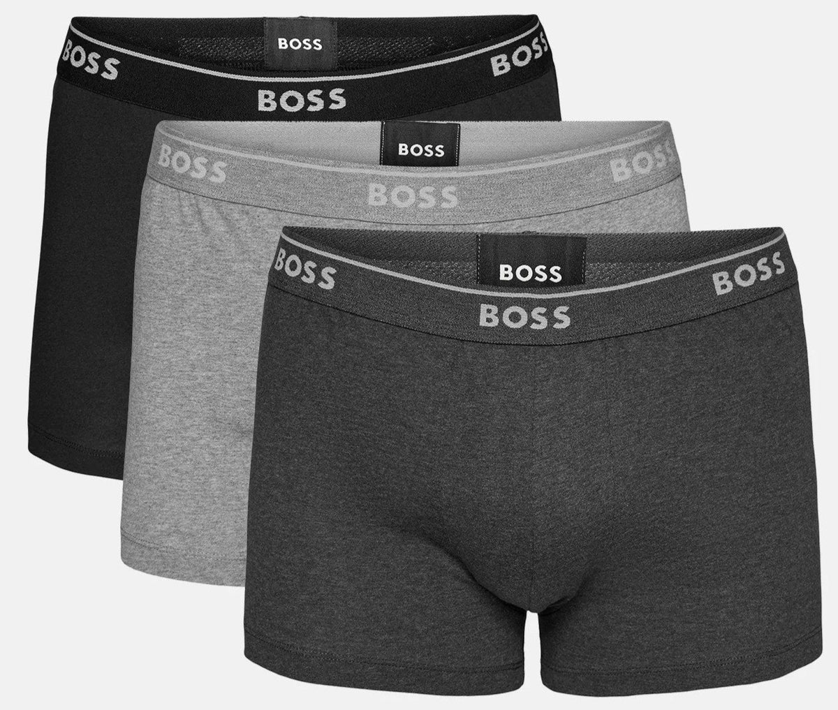 Hugo Boss Men's Classic Boxers / Trunks 3-Pack - Black/Charcoal/Grey