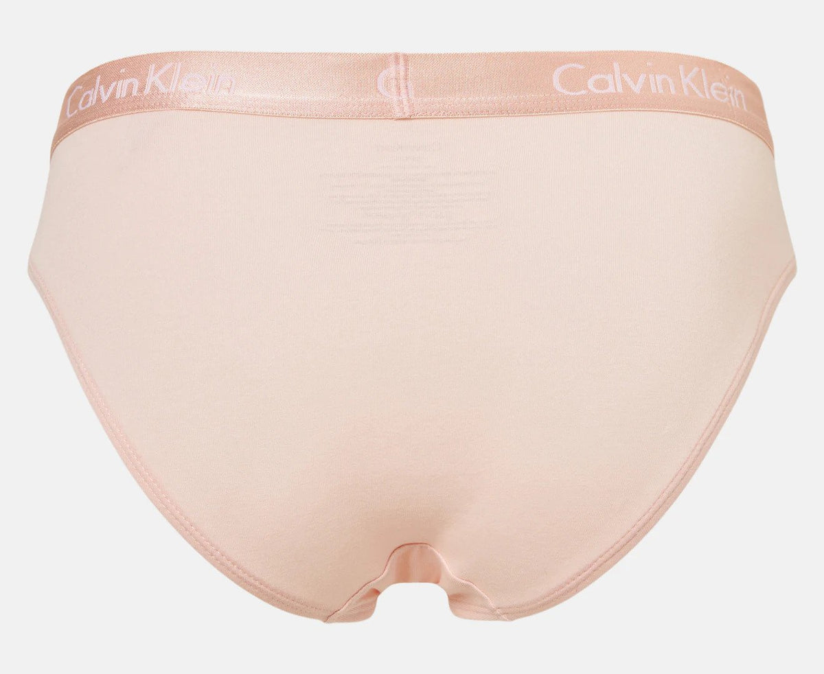 Calvin Klein Women's Motive Cotton Bikini Briefs 3-Pack - Black/Grey Heather/Nymph's Thigh