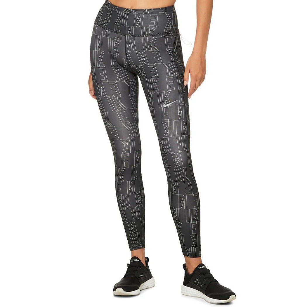 Nike Women's Dri-FIT Run Division Epic Fast Tights / Leggings - Black/Bright Crimson