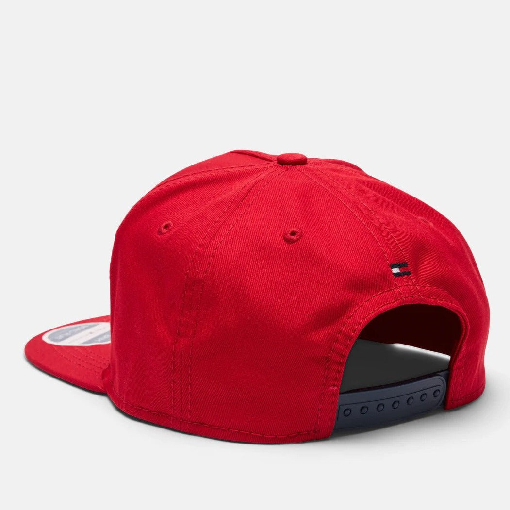 Tommy Hilfiger Signature Flat Brim Cap - Apple Red