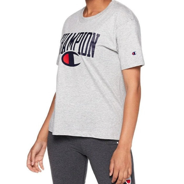 Champion Women's Sporty Tee / T-Shirt / Tshirt - Oxford Heather