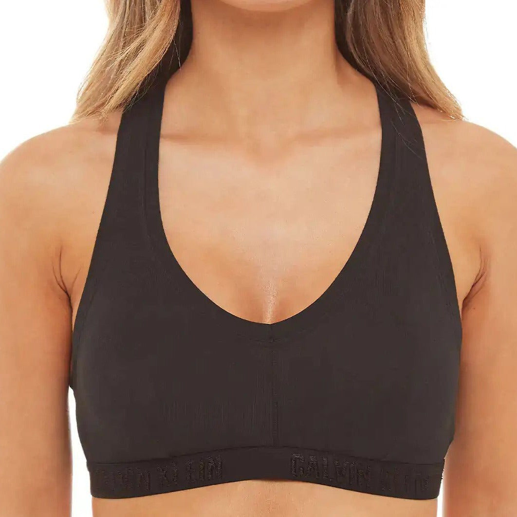 Calvin Klein Women's Monochrome Lightly Lined Bralette - Black