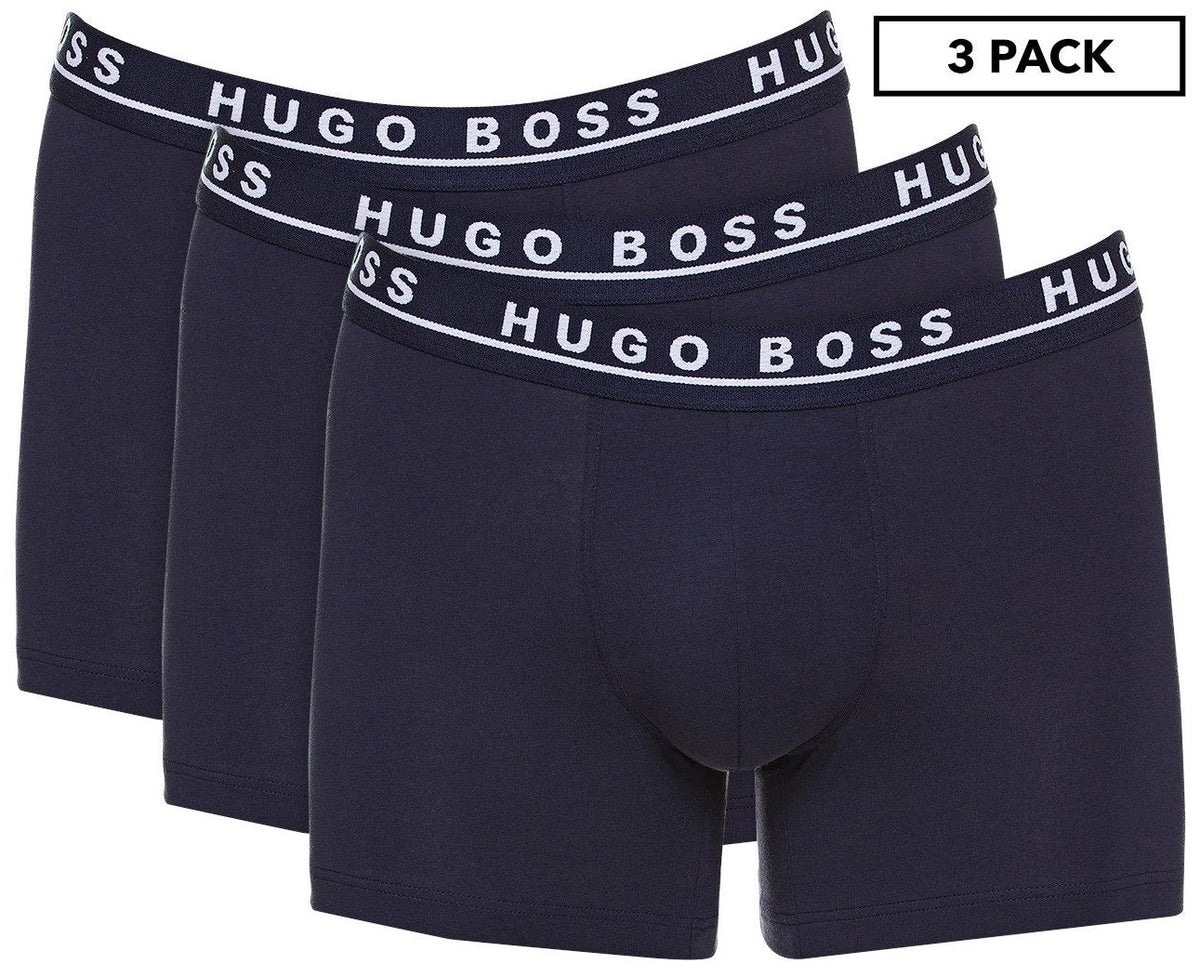Hugo Boss Men's Cotton Stretch Boxer Briefs - Navy