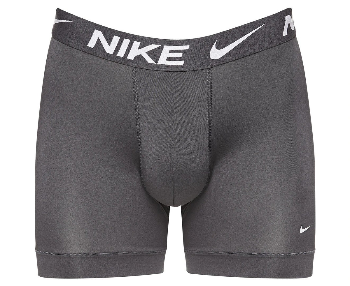 Nike Mens Dri-FIT Essential Micro Boxer Briefs 3-Pack - Black/Blue/Grey