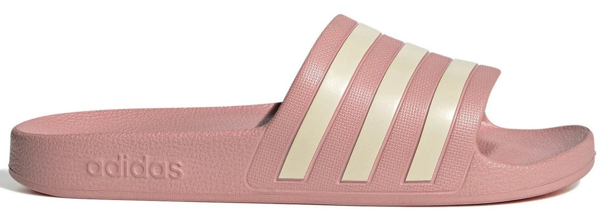 Adidas Women's Adilette Aqua Slides - Mauve/Wonder White