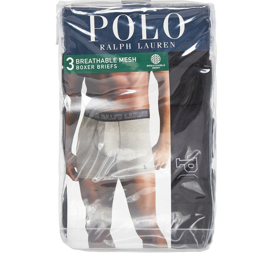 Polo Ralph Lauren Breathable Mesh Boxer Briefs 3-Pack - Polo Black