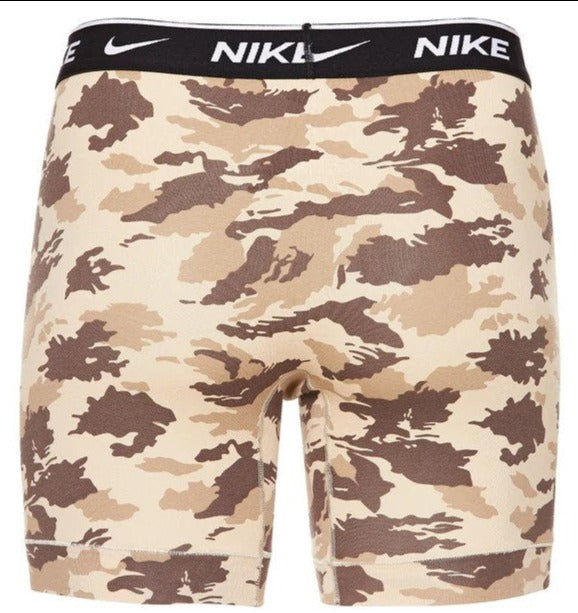 Nike Mens Dri-FIT Essential Cotton Stretch Boxer Briefs 3-Pack - Camo/Black/Khaki