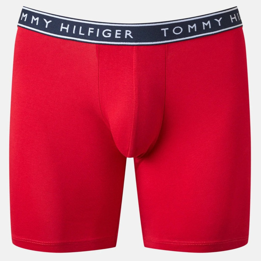 Tommy Hilfiger Men's Cotton Stretch Boxer Briefs 3-Pack - Mahogany/Navy/Grey